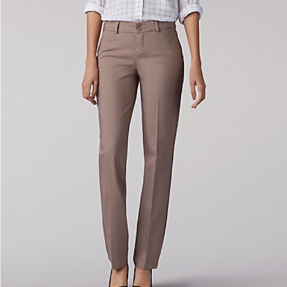 Lee Secretly Shapes NWT Straight Leg Pant Light Fawn (Size: 12 Medium) - Picture 14 of 16